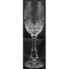 Set of 6 Fine Cut Glass Crystal Wine Glasses