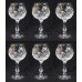 Set of 6 Vintage Cut Glass Crystal Wine Glasses