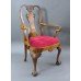 Set of 6 Early 20th c. Georgian Style Carved Walnut Dining Chairs
