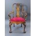 Set of 6 Early 20th c. Georgian Style Carved Walnut Dining Chairs