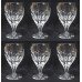 Set of 6 Fine Cut Glass English Crystal Wine Glasses