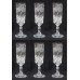 Set of 6 English Cut Glass Grapevine Champagne Flutes
