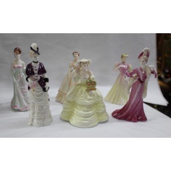 Set of 6 Coalport Miniature Ladies Figurines
