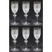 Set of 6 Heavily Cut Waterford Knopped Stem Port Glasses