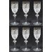 Set of 6 Heavily Cut Waterford Knopped Stem Port Glasses