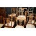 Set of 8 Carved Wood Chippendale Style Dining Chairs