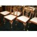 Set of 8 Carved Wood Chippendale Style Dining Chairs