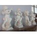 Set of Four Baroque Style Marble Cherub Musicians