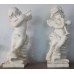 Set of Four Baroque Style Marble Cherub Musicians