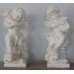 Set of Four Baroque Style Marble Cherub Musicians