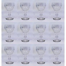 Set of 12 Royal Brierley "Elizabeth" Cut Dessert Wine Glasses