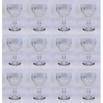 Set of 12 Royal Brierley "Elizabeth" Cut Dessert Wine Glasses
