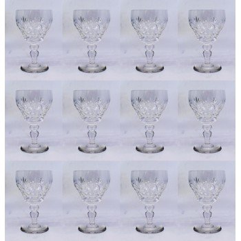 Set of 12 Royal Brierley "Elizabeth" Cut Dessert Wine Glasses