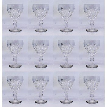 Set of 12 Royal Brierley "Elizabeth" Cut Dessert Wine Glasses