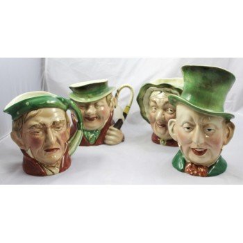 Set of 4 Beswick Charles Dickens Character Toby Jugs