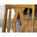Set of 5 Carved Wood Dining Chairs with Upholstered Seats