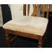 Set of 5 Carved Wood Dining Chairs with Upholstered Seats