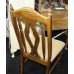 Set of 5 Carved Wood Dining Chairs with Upholstered Seats