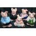 Set of 5 Wade Natwest Pig Moneyboxes