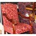 Set of 6 Quality Upholstered Carved Lion's Head Chairs