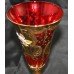 Set of 6 Venetian Murano Red & Gold Goblets