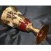 Set of 6 Venetian Murano Red & Gold Goblets