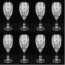 Set of 8 Tudor Crystal "Catherine of Aragon" Wine Glasses