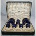 Set of Royal Worcester Harrods Coffee Cups & Saucers with Silver Spoons