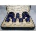 Set of Royal Worcester Harrods Coffee Cups & Saucers with Silver Spoons