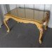 Shaped Painted Carved Wooden Glass Topped Coffee Table