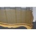 Shaped Painted Carved Wooden Glass Topped Coffee Table