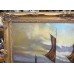 Signed Seascape Oil on Board Set in Gilt Frame