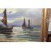 Signed Seascape Oil on Board Set in Gilt Frame