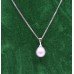 Single Pearl Pendant on 14ct White Gold Chain