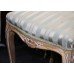 Small Carved Wood Washed Gilt Gold Upholstered Occasional Salon Chair