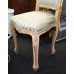 Small Carved Wood Washed Gilt Gold Upholstered Occasional Salon Chair