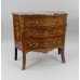 Small French Marble Topped Inlaid Chest of Drawers c.1880