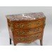 Small French Marble Topped Inlaid Chest of Drawers c.1880