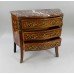 Small French Marble Topped Inlaid Chest of Drawers c.1880