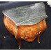 Small French Louis XV Style Marble Topped Inlaid Commode Chest of Drawers
