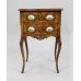Small French Walnut Serpentine Commode with Sevres Plaques c.1880