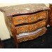 Small Late 19th c. French Inlaid Marble Topped Chest of Drawers