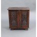Small Victorian English Carved Oak Cabinet