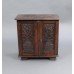 Small Victorian English Carved Oak Cabinet