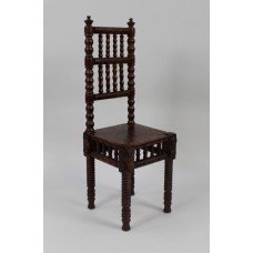 Small Victorian Oak English Childs Bobbin Chair