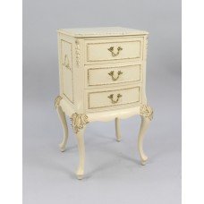 Small Vintage Olympus Louis XV Style Cream Chest of Drawers