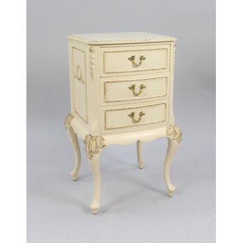 Small Vintage Olympus Louis XV Style Cream Chest of Drawers