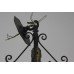 Small vintage Metal Multicoloured Stained Glass Lantern