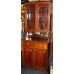 Solid Mahogany Glazed Bookcase Cupboard