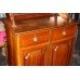 Solid Mahogany Glazed Bookcase Cupboard